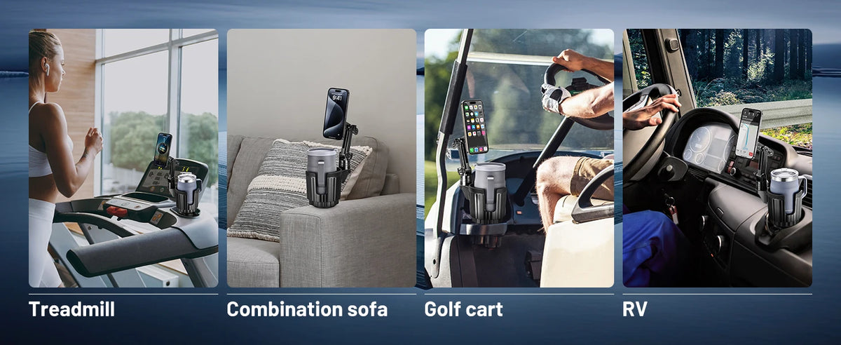 Magnetic Cup Holder Phone Mount, Compatible with MagSafe, 4.1" Base Adjustable Height Car Cup Holder Secure Fit for Car or SUV