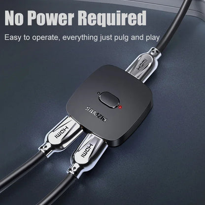 SAMZHE HDMI-compatible Splitter 4K HDMI-compatible Switch Bi-Direction Adapter HDMI Switcher 2 in 1 out for Laptop PC