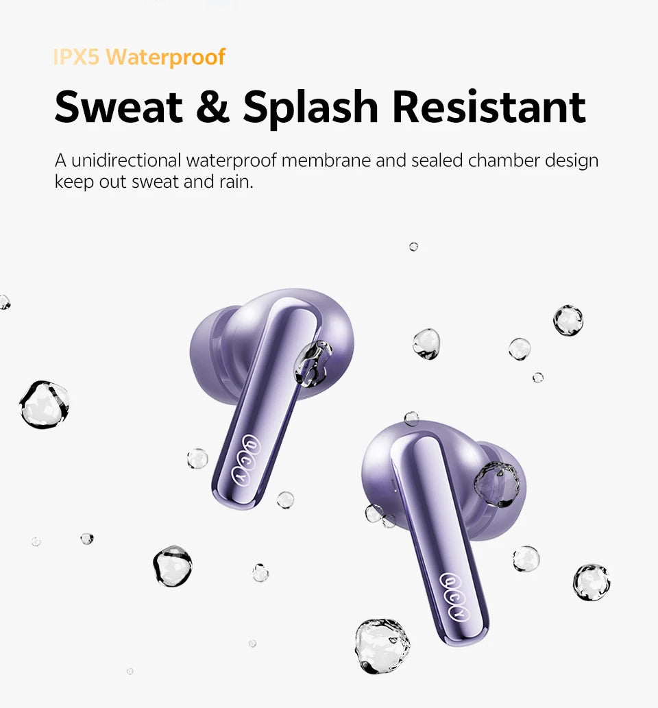 Ship From ES/PL/BR QCY HT18 MeloBuds N70 Wireless Earphones Bluetooth 6.0 Adaptive Hybrid ANC 6 Mics LDAC Hi-Res Audio Earbuds