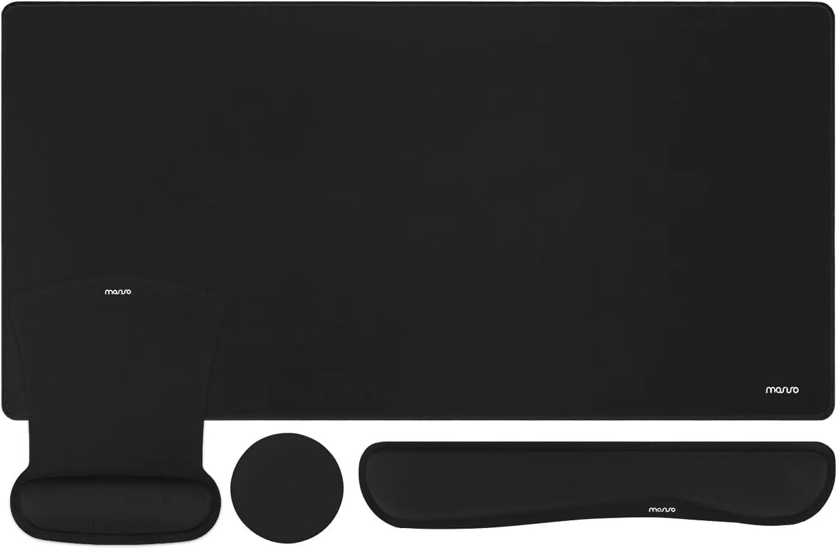 Keyboard Mouse Pad Set Large Gaming Mousepad&Keyboard Wrist Rest&Mouse Wrist Rest&Coaster Ergonomic Non-Slip Mousepad Cushion