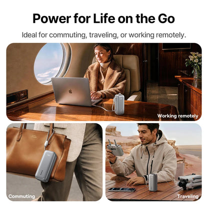 Baseus 100W 20000mAh Power Bank Retractable USB-C Cable for iPhone 18 Duo 17 Pro Max Samsung S26 Portable Charger for Laptop
