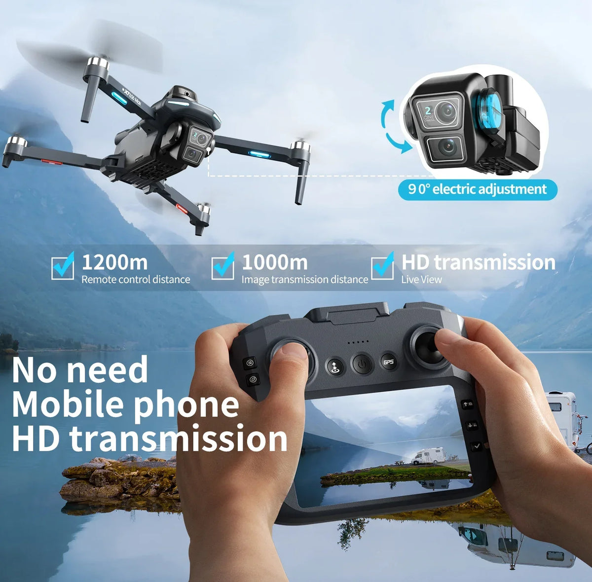 XT606 MAX 3 battery Drone 4k 8K HD Professional Camera FPV Wish Screen Drone 360° Obstacle Avoidance Quadcopter Toys Dron gifts