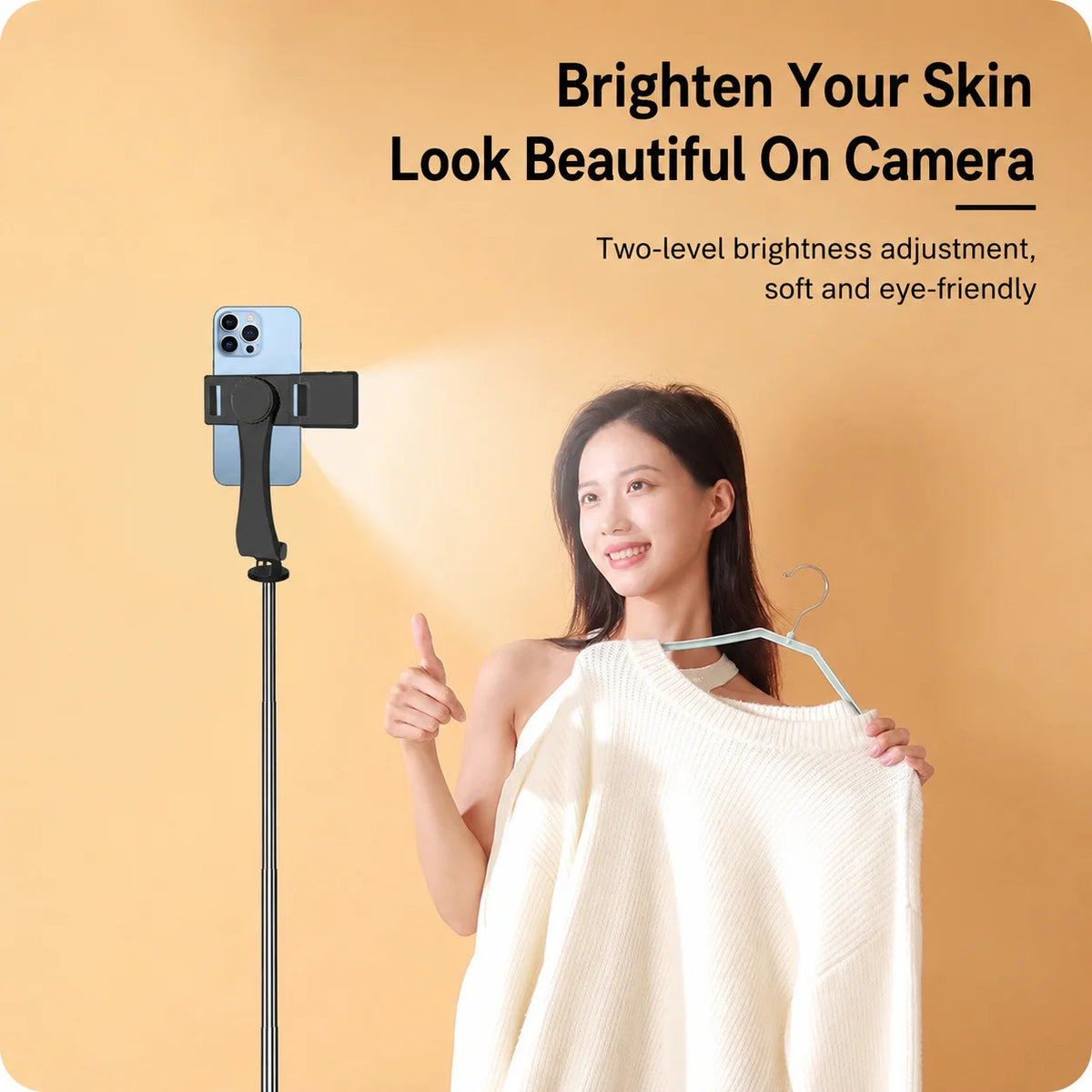 Phone Holder Bluetooth Selfie Stick Tripod Handheld Smart Shooting Gadget Floor Stand Stable Support Bracket for Live Broadcast