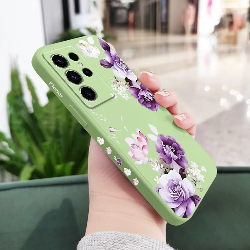 Beautiful Peony Phone Case For Samsung Galaxy S25FE S24 S23 S22 S21 S20 S10 S10E Ultra Plus FE Note 20 Ultra 10 Plus Cover