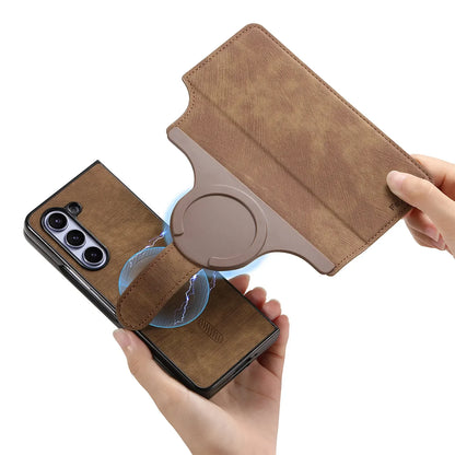2 in 1 Detachable Cards Solt Wallet Flip Book Case For Samsung Galaxy Z Fold 6 5 5G Fold6 Fold5 Removable Bag Magnetic Cover