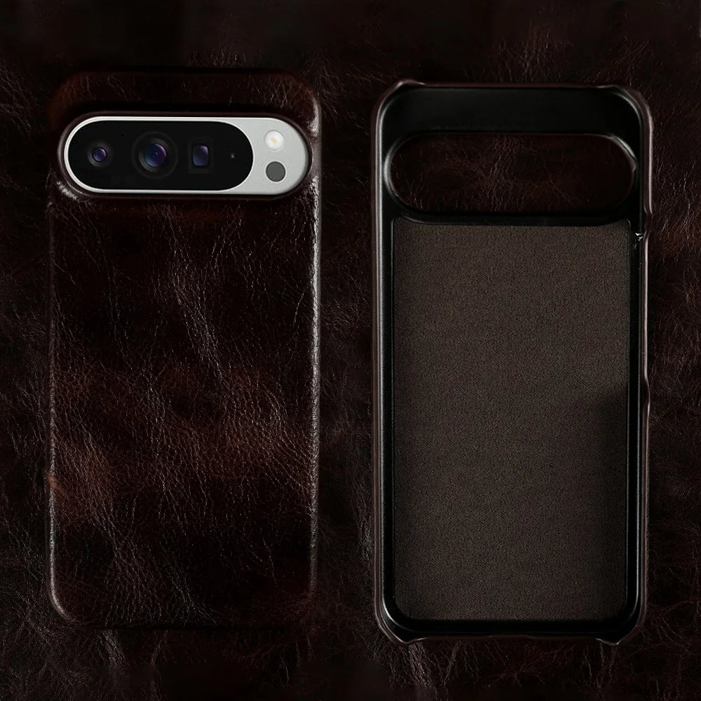 ZWW Genuine Leather Case for Google Pixel 10 Pro 9Pro 8Pro 6A 6Pro 7Pro Vintage Phone Cases Capa Back Coque Shell Carcasa