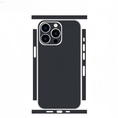 Plain Color Decal Skin for iPhone 13 14 15 16 17 Pro Max Back Film Cover Wrap Rear Screen Protector Anti-scratch Durable Sticker