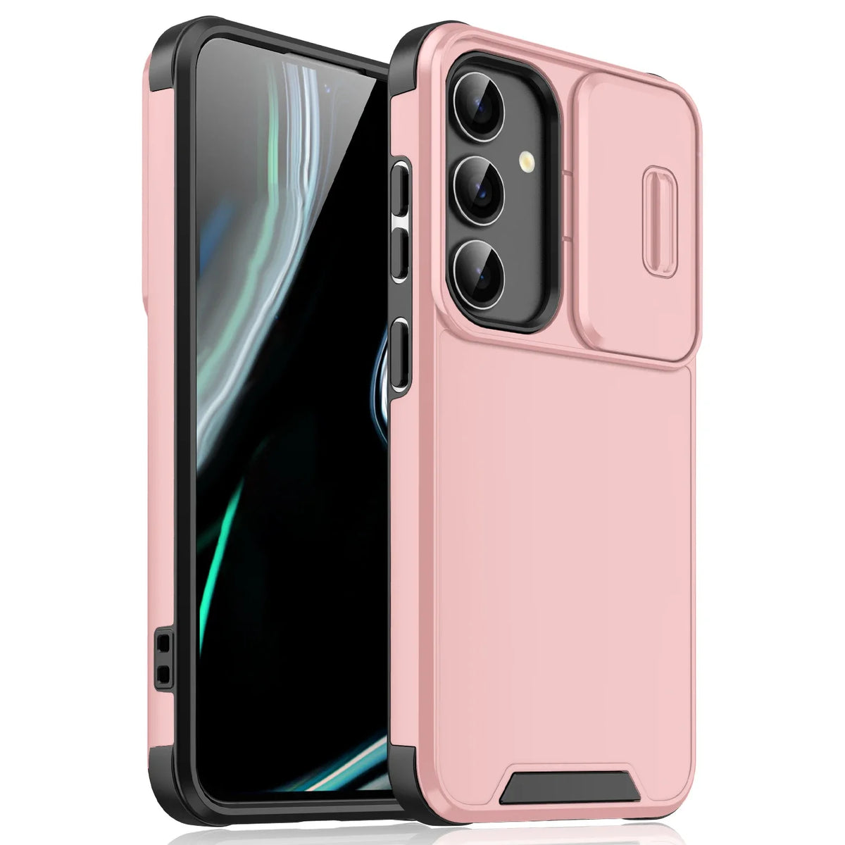 Luxury Shockproof Armor Phone Case For Samsung Galaxy S26 S25 Edge S24 S23 S22 Ultra FE Plus Slide Camera Protection Back Cover