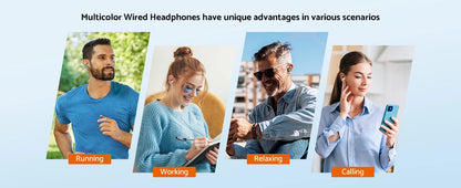 USB Type C Headphones HiFi Bass Stereo Volume Control Music 3.5mm Wired Earbuds With Mic For Galaxy S24 Ultra iPhone 15 Pro Max