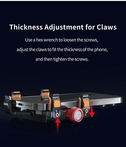 Anti-slip Heavy Duty Car Windshield Metal Five-Claw Phone Clamp Car Adhesive Suction Cup Mount Mobile Phone Holder