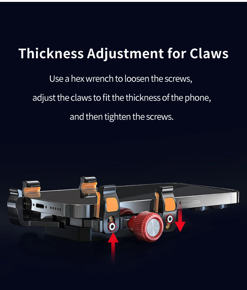 Anti-slip Heavy Duty Car Windshield Metal Five-Claw Phone Clamp Car Adhesive Suction Cup Mount Mobile Phone Holder