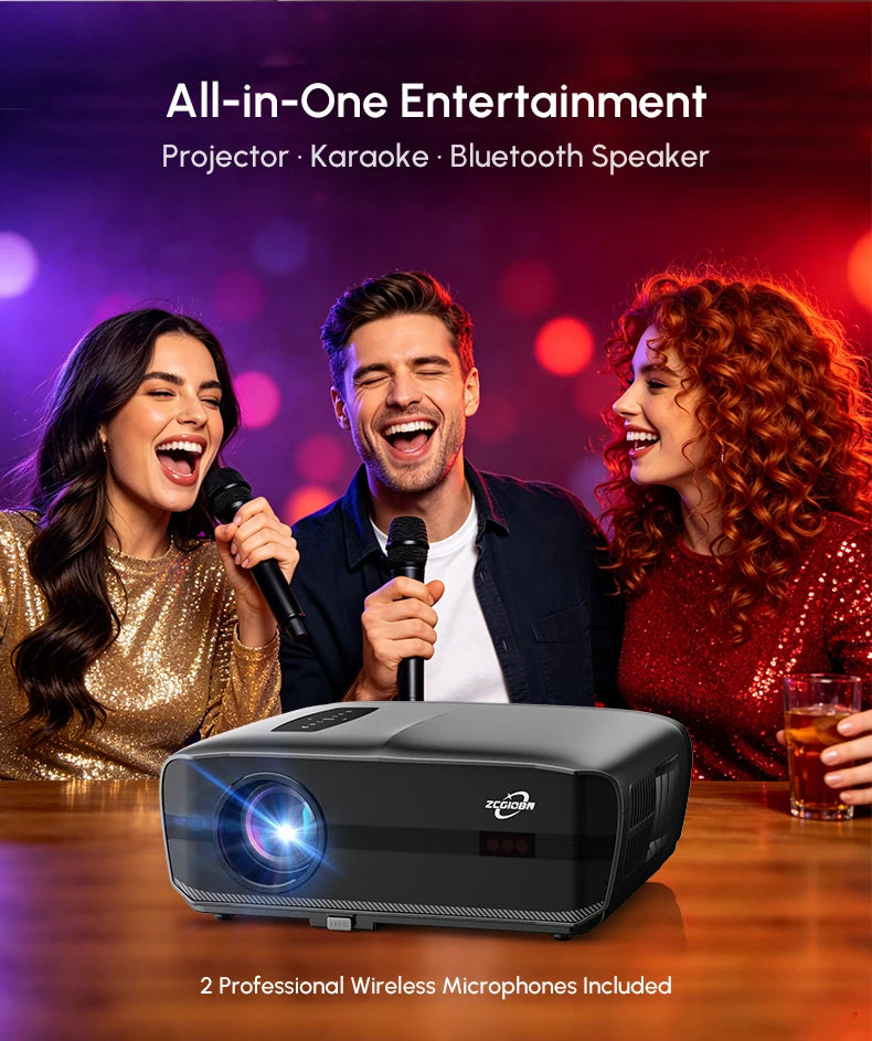 New 4200ANSI 1000D Google TV Projector 4K Supported Netflix Certified Auto Focus Home Theater HiFi Stereo with Dual Mic 2026