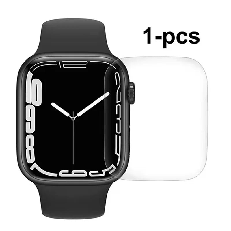 Soft Hydrogel Film For Apple Watch 9 8 7 6 5 4 SE 45mm 44mm 42mm 41mm 40mm 38mm Screen Protector Watch Series Ultra 3 2 1 49MM