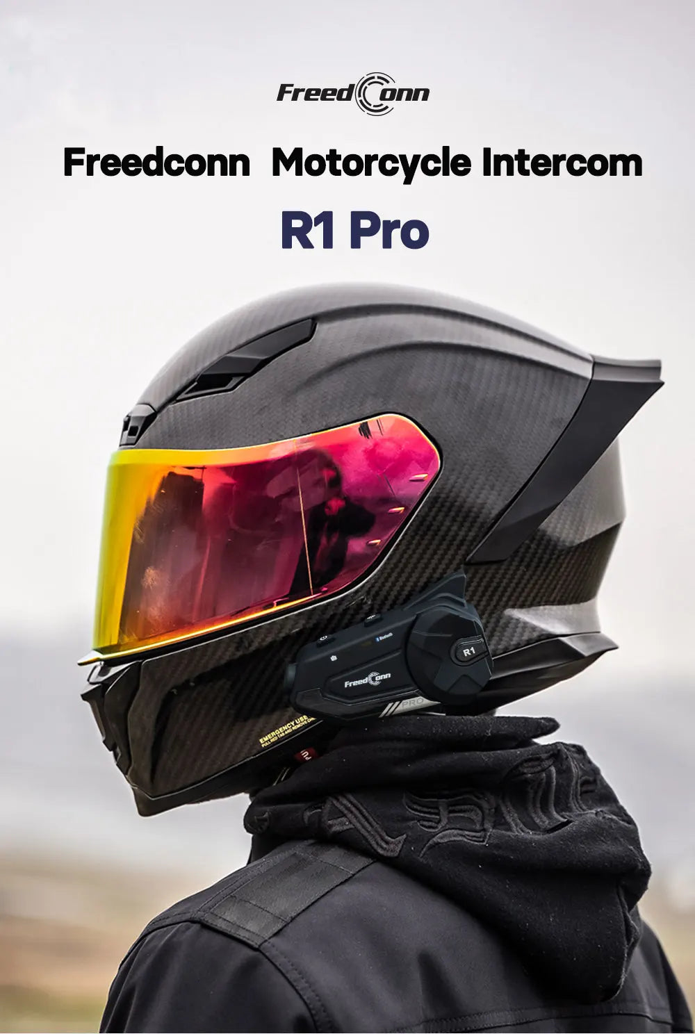 Motorcycle Intercom Helmet Bluetooth Headset Group Speaker Headphone WiFi App Freedconn R1Pro Motorbike Dash Cam Moto Auto Dvr
