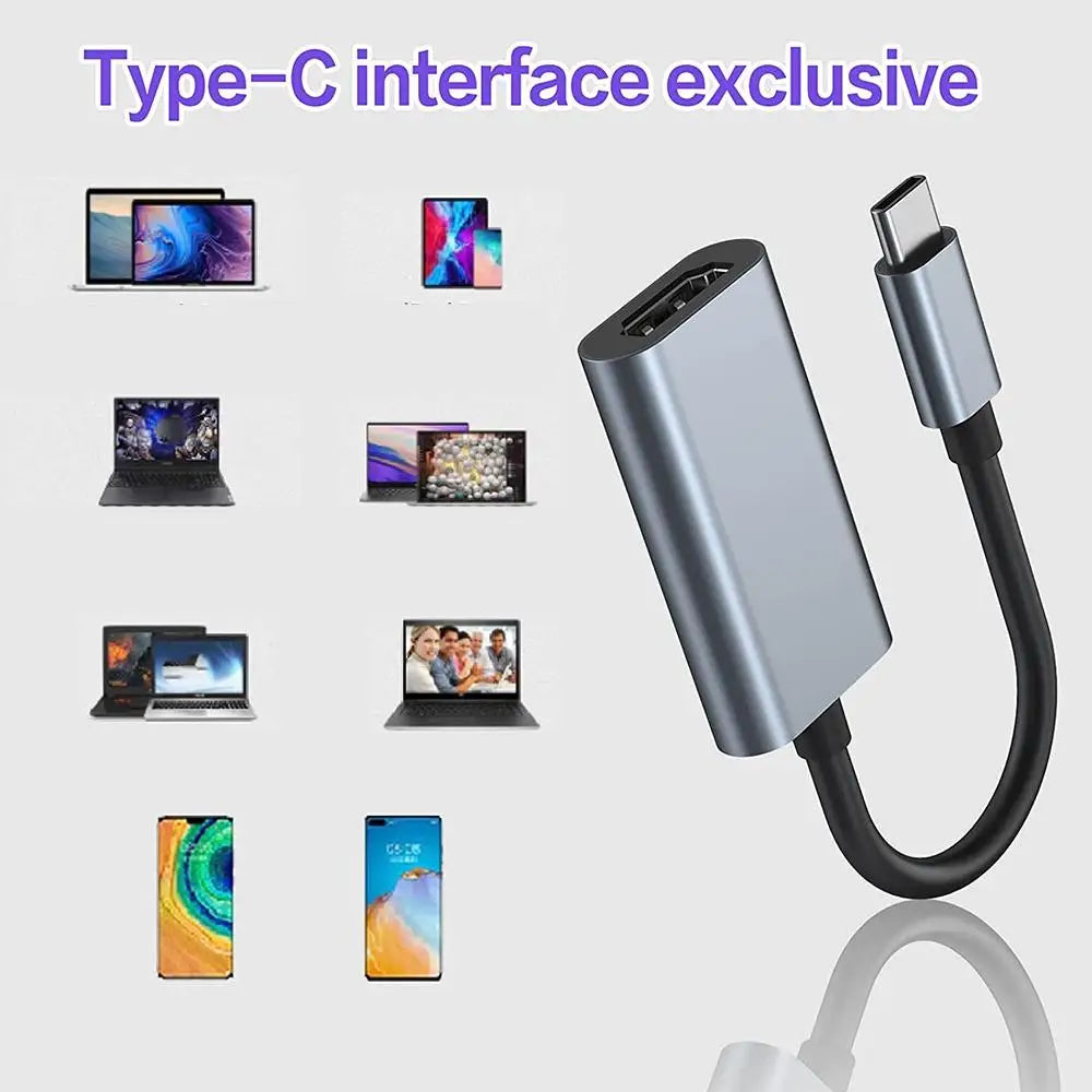 Type C to HDMI-compatible Cable USB C to HDMI Converter 4K 60Hz USB 3.1 HDTV Cable Adapter for MacBook Type C HD Converter Cord