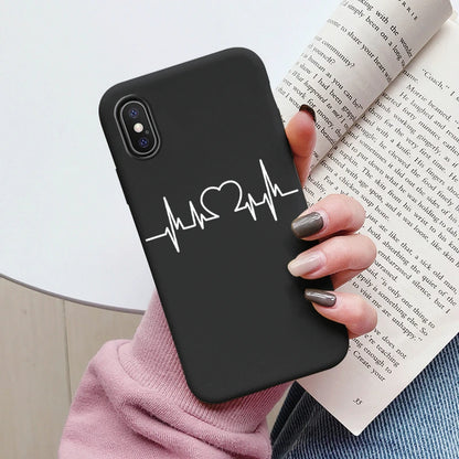 Flowers Funda For Phone Case iPhone X XS MAX XR Capa Soft Silicone Cute Cat Bear Back Cover For iPhone XR Bumper Women Anti-Fall