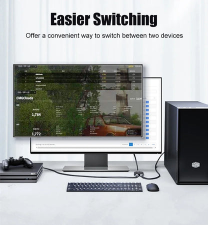 SAMZHE HDMI-compatible Splitter 4K HDMI-compatible Switch Bi-Direction Adapter HDMI Switcher 2 in 1 out for Laptop PC
