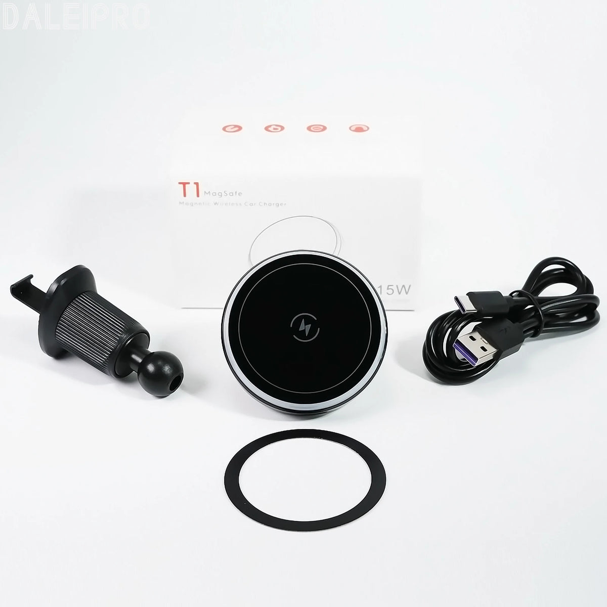For Toyota Prado LC250 250 2024 2025 Multifunctional Storage Box Dual Phone Holder Car Magnetic Phone Holder Magsafe Charger