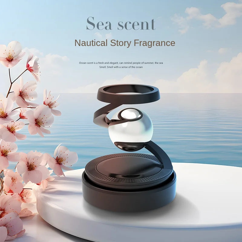 Solar Car Rotating Aromatherapy Perfume Diffuser Levitation Rotating Auto Lasting Fragrance Air Purifier Car Interior Accessorie