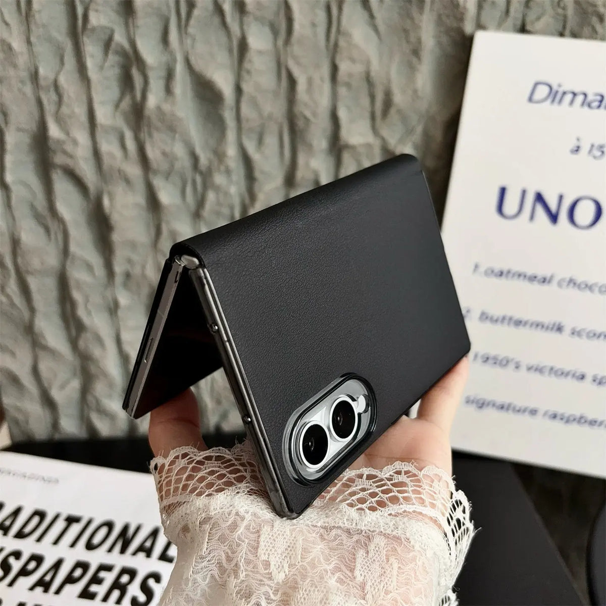 Business Plain Leather All-inclusive Flip Case for Samsung Galaxy Z Fold 8 Wide 7 6 5 Fold8 Ultra Camera Protection Bumper Cover
