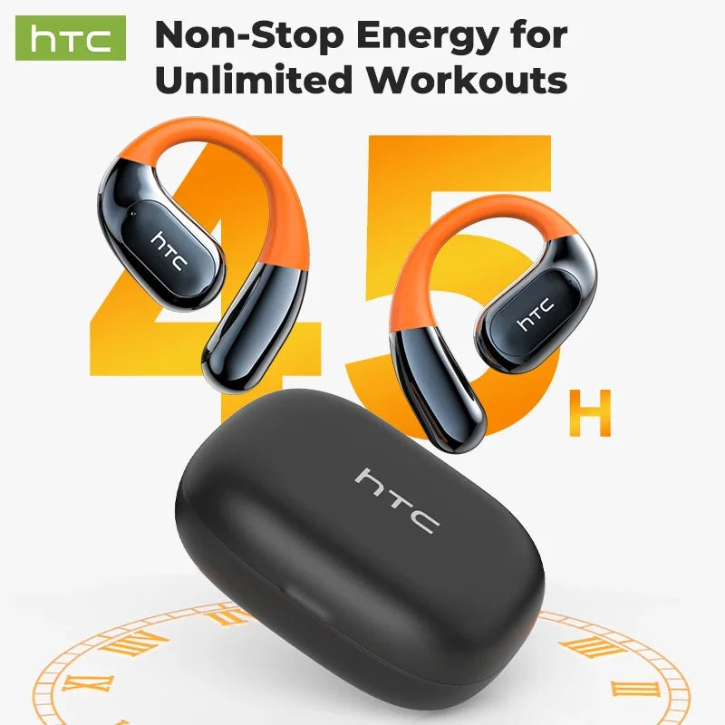 HTC NE12 Bluetooth Earphones AI Translator Earbuds OWS Sport Headphones  HD Call Wireless Headphones Glowing Earhook Longlife