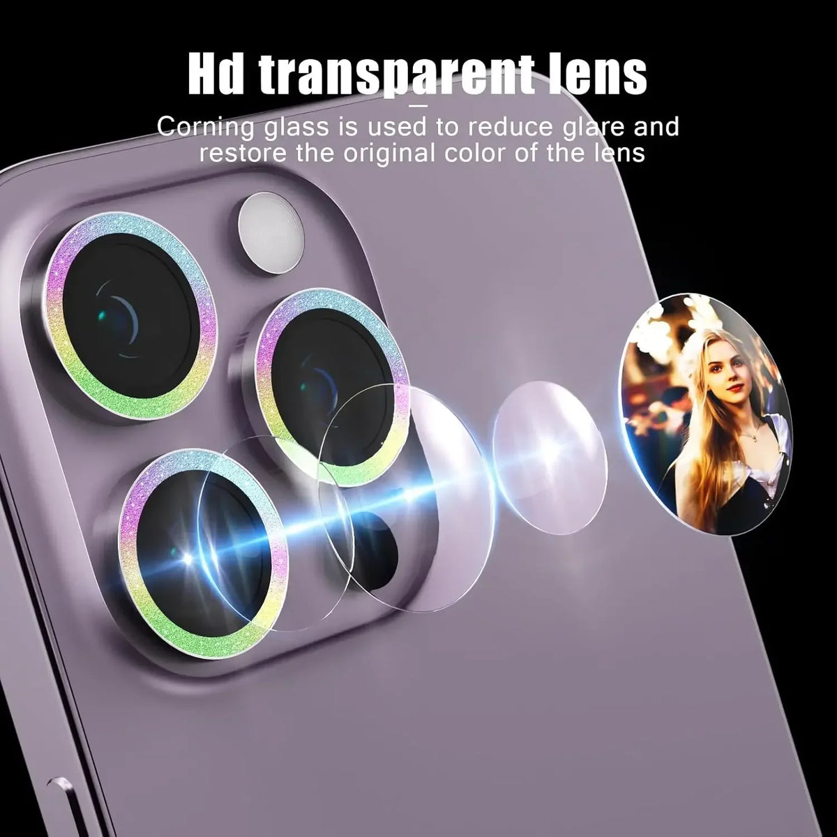 2-3Pcs HD Ultra-Clear 9H Tempered Glass Camera Lens Protector Compatible For IPhone 16 17 18 Pro Max Apple Duo Case Friendly