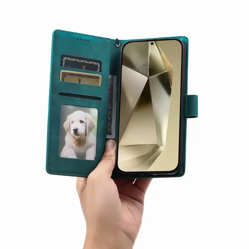 S26 S25 S24 S23 S22 S21 S20 Ultra S10 S9 S8 Plus FE Case For Samsung Galaxy Note 20 10 9 8 Leather Wallet Phone Cover