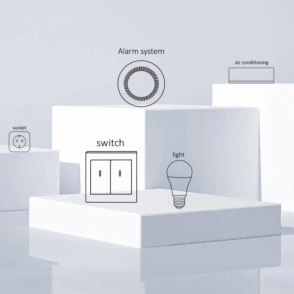 Tuya WiFi Smart Door and Window Sensor Wireless Contact Detector for Home Automation and Security System Door Sensor
