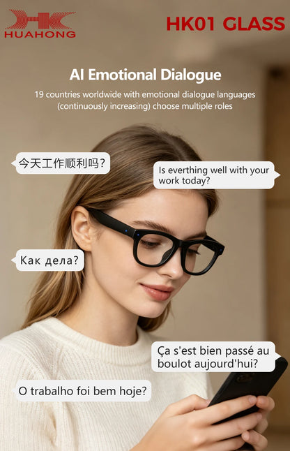 TOP1 Smart Glasses with Camera 13MP HD Video Live Streaming&Photo Capture Recording Glasses With ChatGPT Translation Men Women