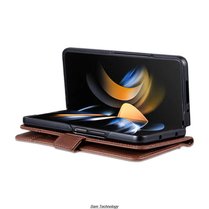 Magnetic Adsorption Leather Fitted Case for Samsung Galaxy Z Fold5 / Z Fold 5 6 7 4 3 5G Flip Cover Protective Case Fundas Coque