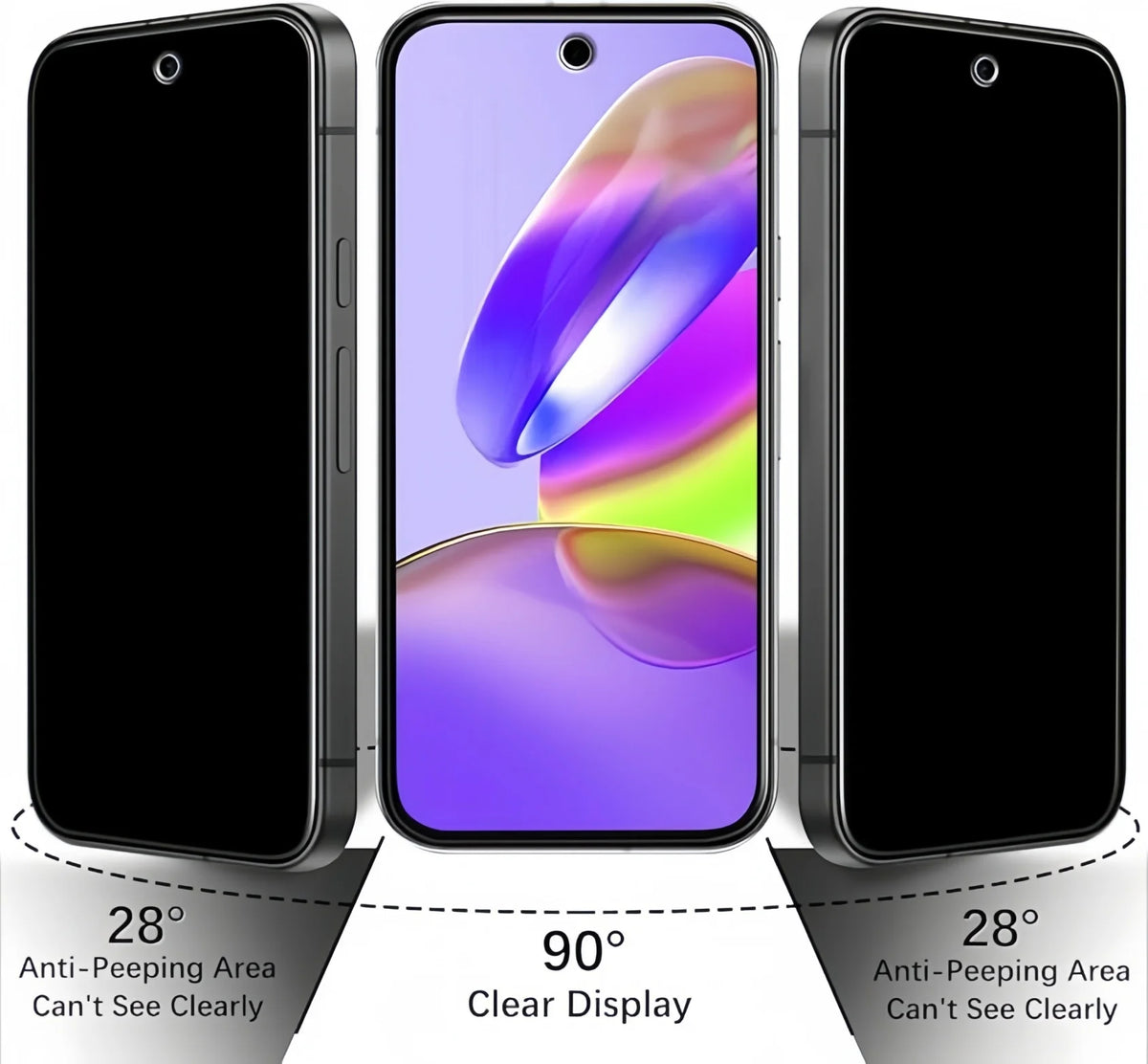 2 Pcs Privacy Screen Protector Tempered Glass Film For Google Pixel 10a/9a ,Full Coverage, Anti Scratch, Bubble Free