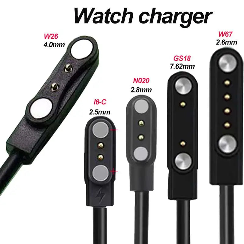 Universal Magnetic Smart Watch Universal 2-Pin / 4-Pin Strong Magnetic Wristband Earphones Toothbrush Juicer Accessories Kit Set