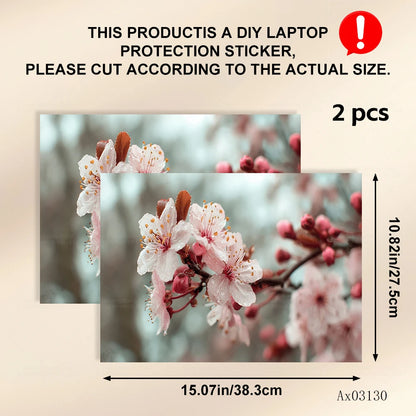 Nature and Floral Themed Laptop Stickers Self Adhesive Waterproof Anti Scratch Notebook Cover for MacBook Protective Skins