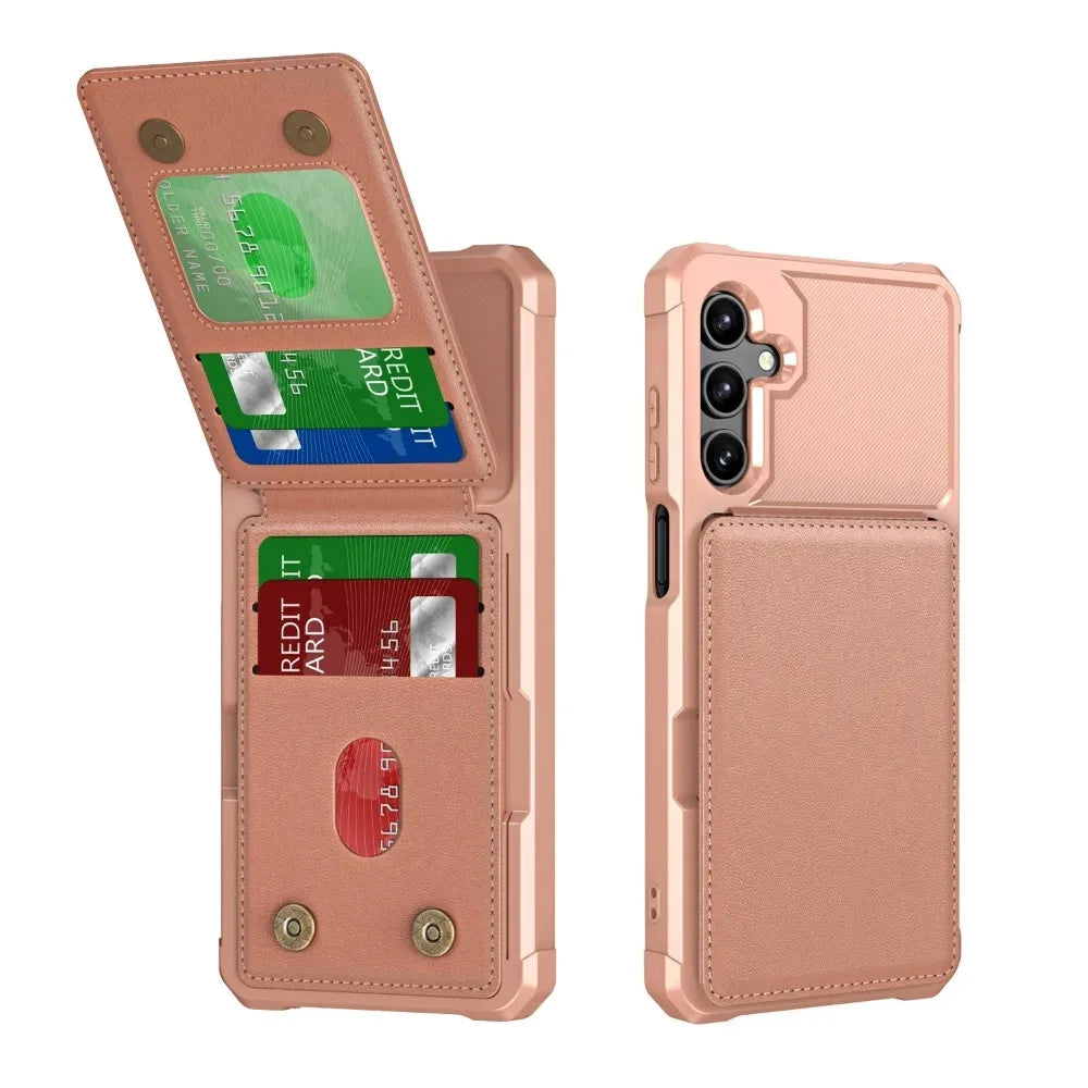 Card Slots Wallet Stand Case For Samsung Galaxy S26 S25 S24 S23 S22 S21 Ultra Plus FE A57 A37 A56 A36 A26 A55 A35 A54 A34 Cover