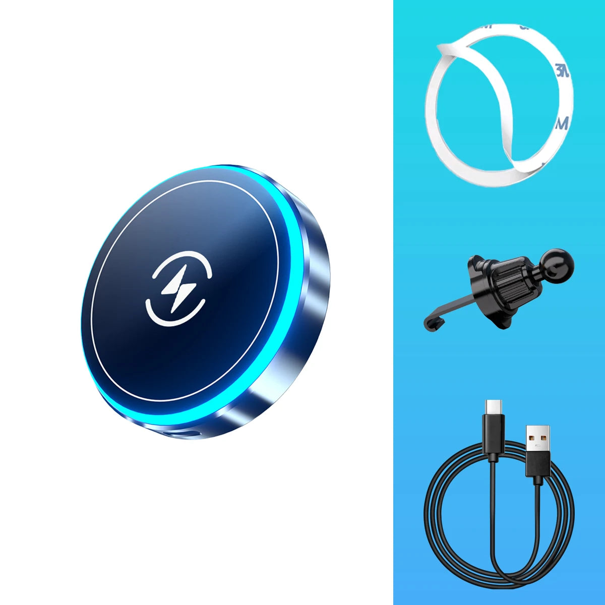 For Toyota Prado LC250 250 2024 2025 Multifunctional Storage Box Dual Phone Holder Car Magnetic Phone Holder Magsafe Charger