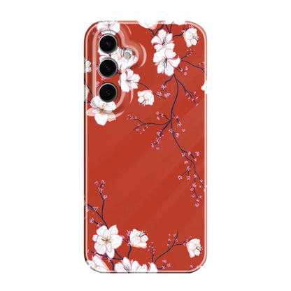 Fallen Plum Blossoms Phone Case For Samsung Galaxy S25 S24 S23 S22 S21 S20 Plus Ultra FE 5G Film Hard Cover