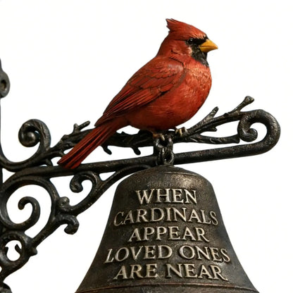 Outdoor Red Bird GardenDinner Bells Rural Retro Wall Mounted Cast Iron Dinner Clock Metal Doorbell Crafts Wall Hanging Bird Bell