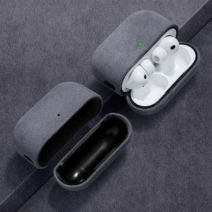 100% ALCANTARA Leather Case for AirPods 5 Pro 3 Pro3 Luxury Suede Leather Cases for AirPod 5 4 Pro 3 2 Headset Turn fur Cover