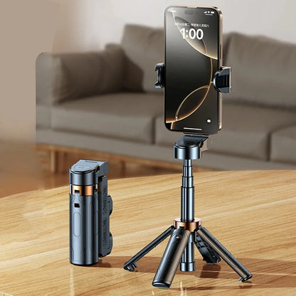 Super Mini Selfie Stick Portable Phone Holder Shooting Aid Versatile Integrated Design Bluetooth Remote For Live Broadcas