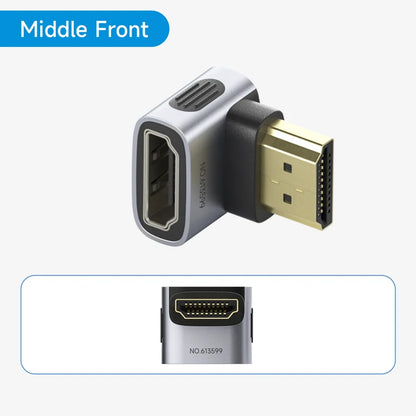 Hagibis HDMI to HDMI Adapter Right Angle 90 Degree Male to Female HDMI 2.1 Coupler  Cable Extender Connector Conventer L-Shaped