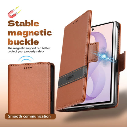 Business Luxury Leather RFID Wallet Card Solt Phone Case for Samsung Galaxy Z Fold8 Ultra Fold 4 5 6 7 8 Flip Protective Cover