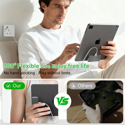 Magnetic Wireless Charger for iPad, 18W Fast Charging Pad with Smart Connector & USB-C Cable