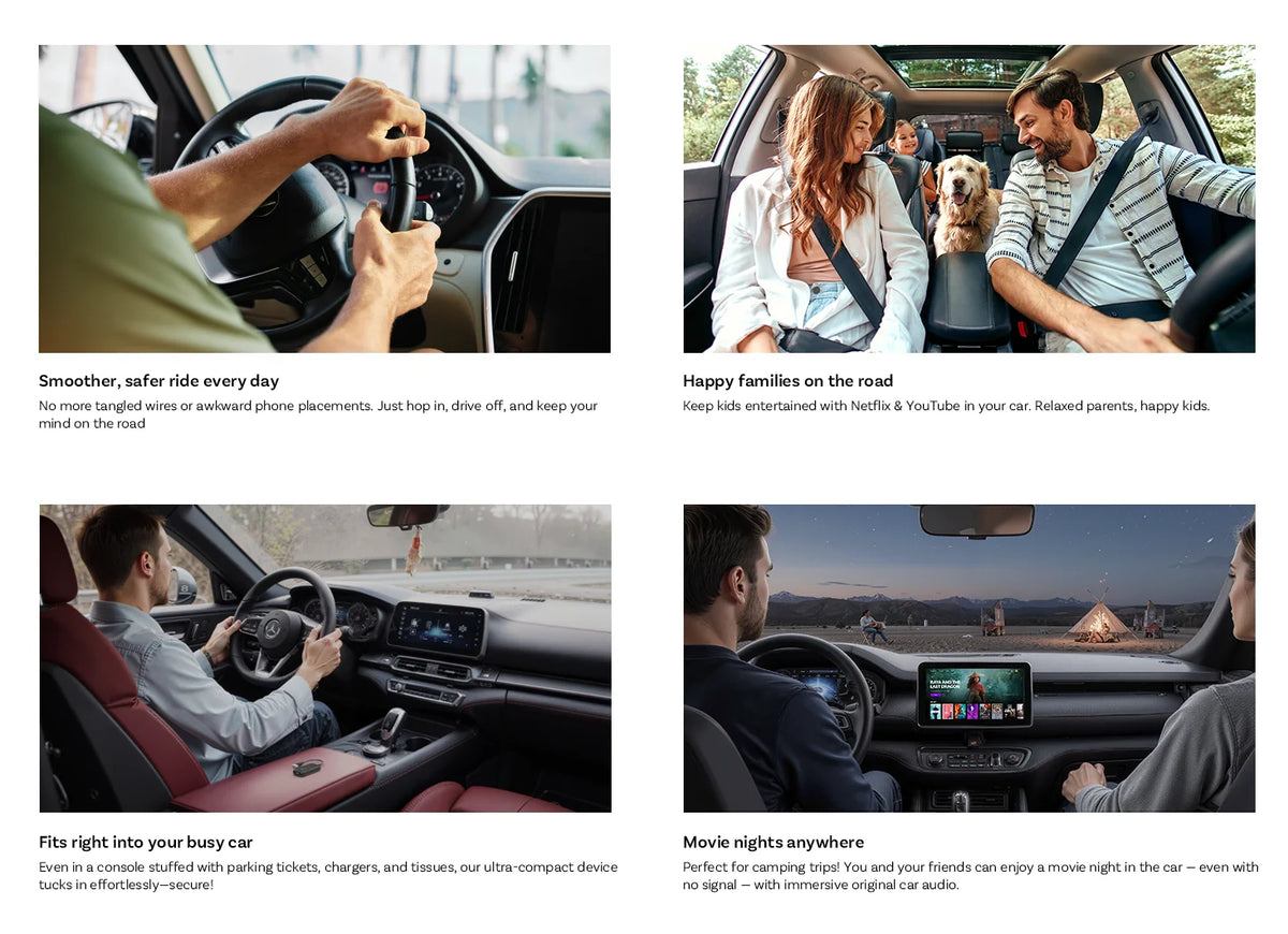 OTTOCAST Play2Video Ultra Carplay Ai Box Wireless Android Auto Adapter Built in Youtube Netflix For VW Benz Ford 99% of Cars