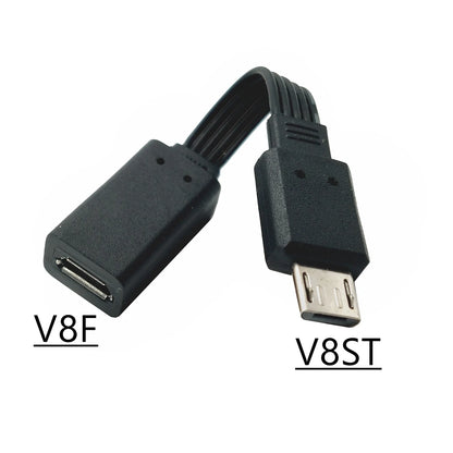 5CM 10CM 20CM MicroUSB panel mounting connector female Micro USB 5-pin.extension cable 30cm 50cm, with screw holes