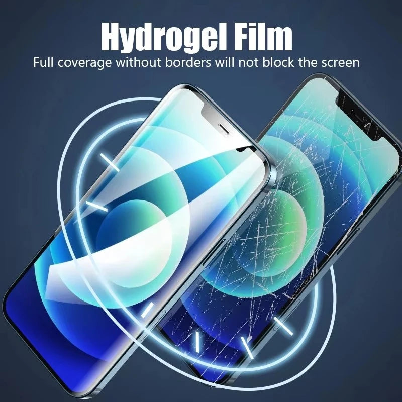 1-4Pcs Soft Hydrogel Film For iPhone 18 Pro Max 17 16 14 13 12 11 15 Pro Max Air 13 Mini 7 8 Plus X XR Silicone Screen Protector