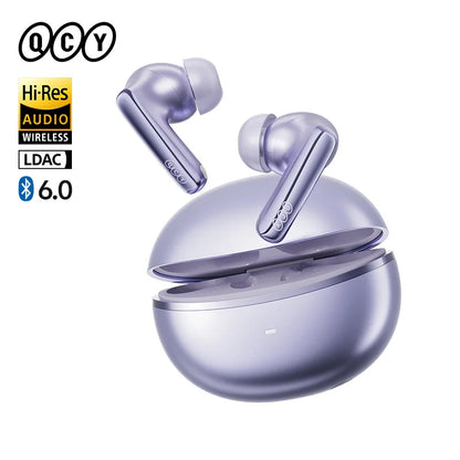 QCY HT18 MeloBuds N70 Wireless Earphones Bluetooth 6.0 Hi-Res with LDAC Audio Earbuds Hybrid ANC Dual Driver Headsets 50Hrs IPX5