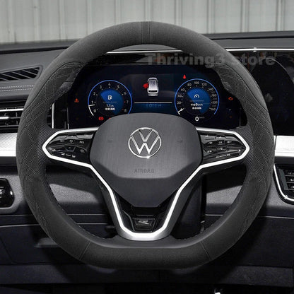 Suede Warm Car Steering Wheel Cover For Volkswagen Passat B8 B9 Tavendor Taos 2025 Heating Covers For Covers Auto Accessories