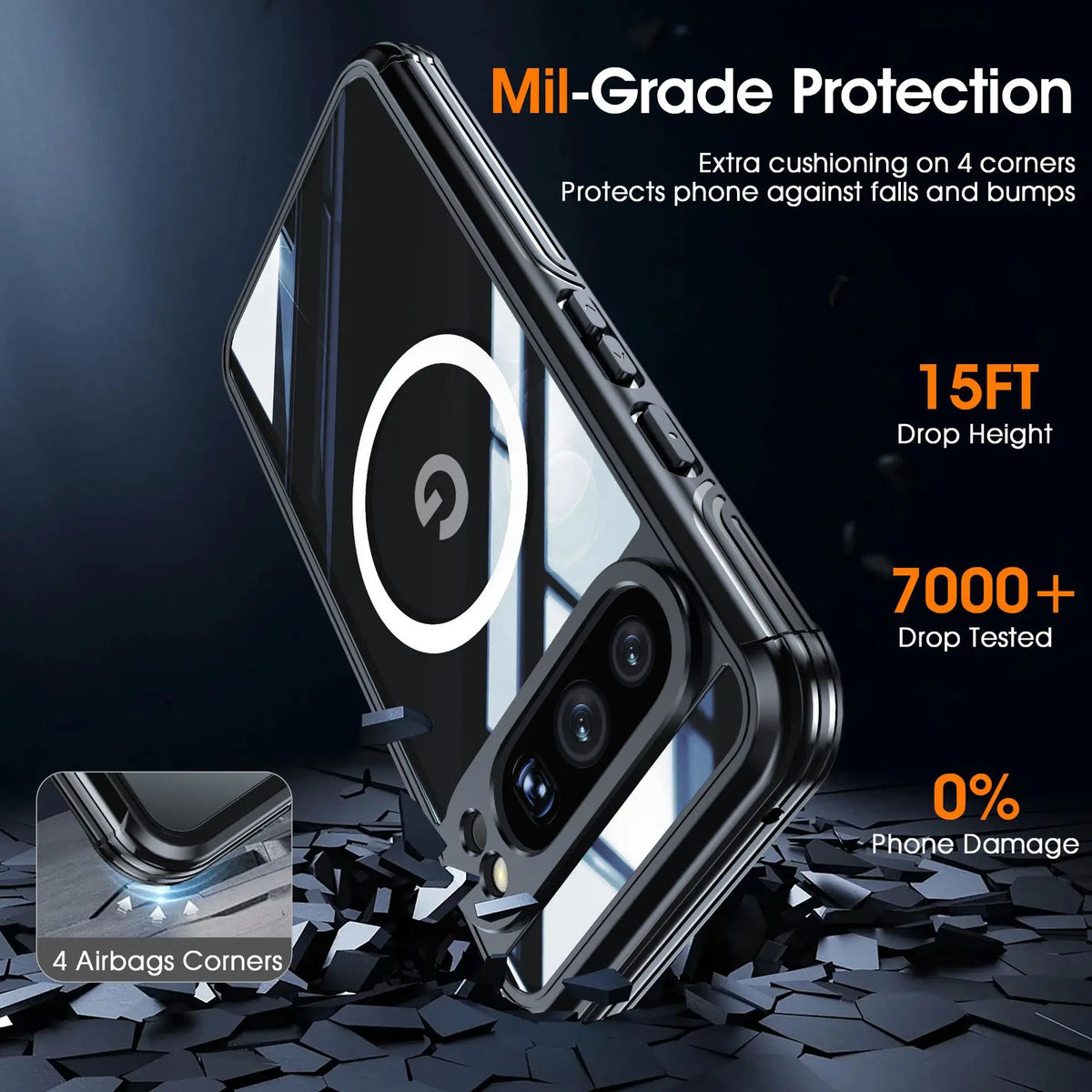 Suitable for Google Pixel 10A/8/9 Pro XL Phone Case Three Proof Sealing Anti Drop Dustproof Phone Case All Inclusive