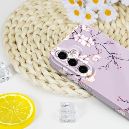 Fallen Plum Blossoms Phone Case For Samsung Galaxy S25 S24 S23 S22 S21 S20 Plus Ultra FE 5G Film Hard Cover