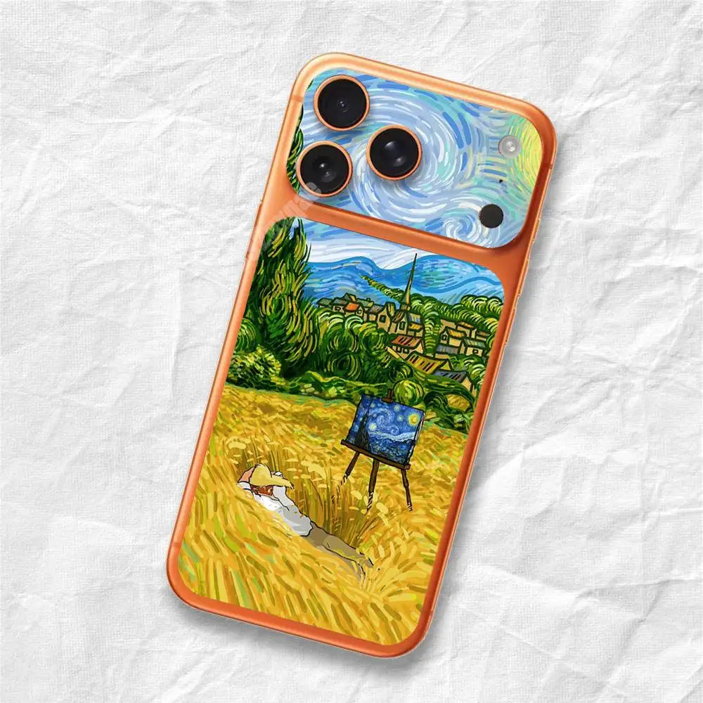 Vincent Van Gogh Style Art Removable UV Film for iPhone 17 Pro 17 ProMax HD Decal Skin